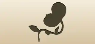 ハエトリソウのシルエット