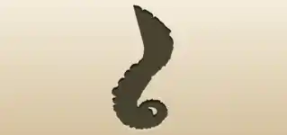タコの足のシルエット