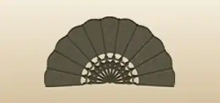 扇子のシルエット