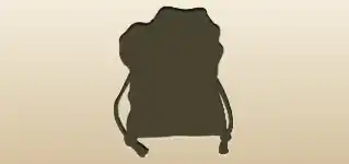 袋入りの塩のシルエット