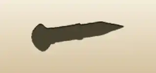 木の杭のシルエット