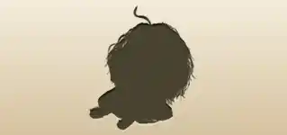 人形のシルエット