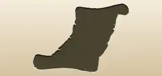 財宝の地図のシルエット