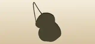 袋入りの塩のシルエット