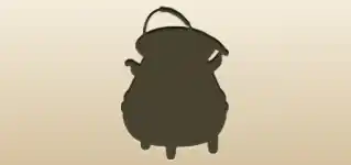 大鍋のシルエット