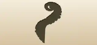 タコの足のシルエット