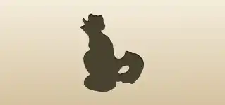 Rooster silhouette