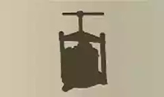 ワイン圧搾機のシルエット