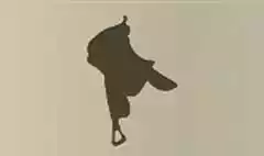 鞍のシルエット