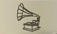 Gramophone silhouette #5