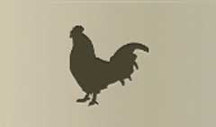 Rooster silhouette #1