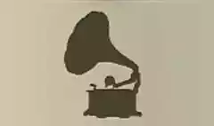 蓄音機のシルエット