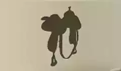 鞍のシルエット