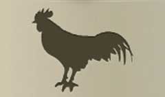 Rooster silhouette #3