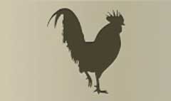 Rooster silhouette #6