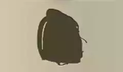 リュックサックのシルエット