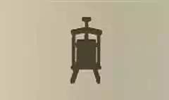 ワイン圧搾機のシルエット