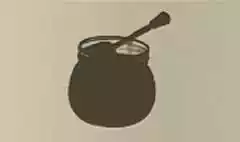 ハチミツのシルエット