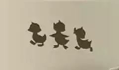 アヒルの子のシルエット