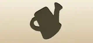 じょうろのシルエット