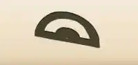Protractor silhouette