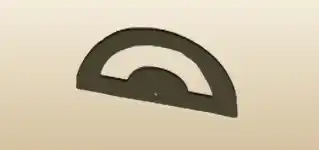 分度器のシルエット
