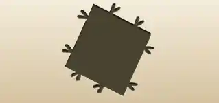端切れのシルエット