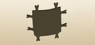 端切れのシルエット