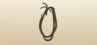 かぎ縄のシルエット
