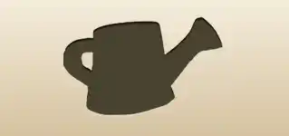 じょうろのシルエット