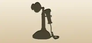 電話のシルエット