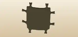 端切れのシルエット