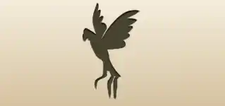 オウムのシルエット