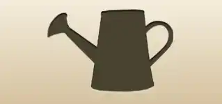 じょうろのシルエット