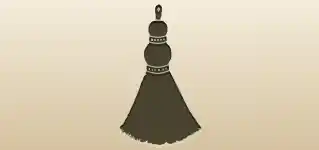 飾り房のシルエット