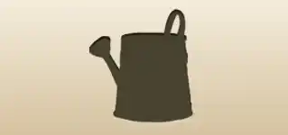じょうろのシルエット