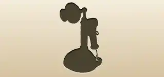 電話のシルエット