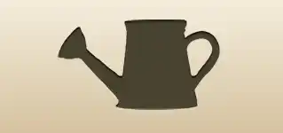 じょうろのシルエット