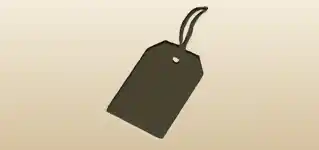 値札のシルエット