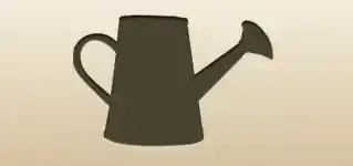 じょうろのシルエット