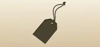 値札のシルエット