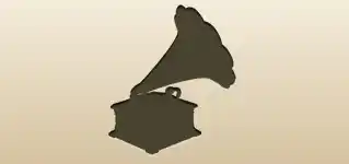 Gramophone silhouette