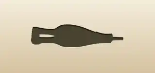 暖炉用ふいごのシルエット