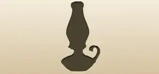 灯油ランプのシルエット