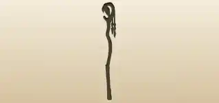 杖のシルエット