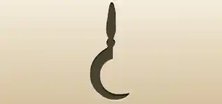 鎌のシルエット