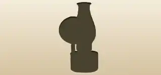 灯油ランプのシルエット