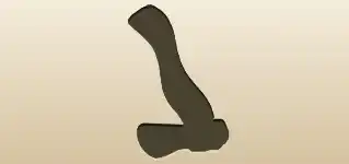 斧のシルエット