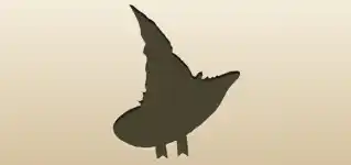 魔女の帽子のシルエット