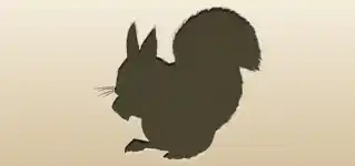 リスのシルエット